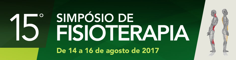 15º Simpósio de Fisioterapia - De 14 a 16 de agosto de 2017