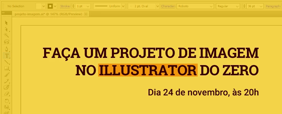 Faa um Projeto de imagem no Illustrator do Zero